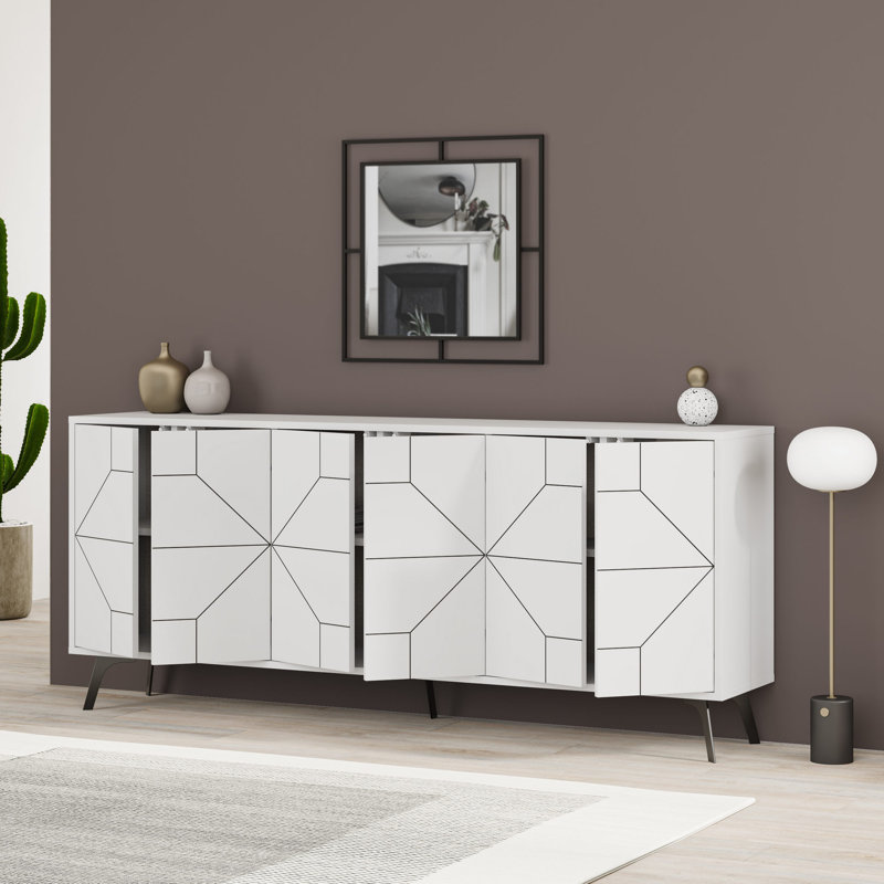 Decortie 184cm Console Table, White