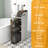 4-tiers Narrow Bathroom Floor Storage Cabinet Acrylic Drawers Organizer With Tissue Box And Wheels Slim Waterproof Bathroom Cabinet For Small Kitchen Laundry Living Room Toilet Gap