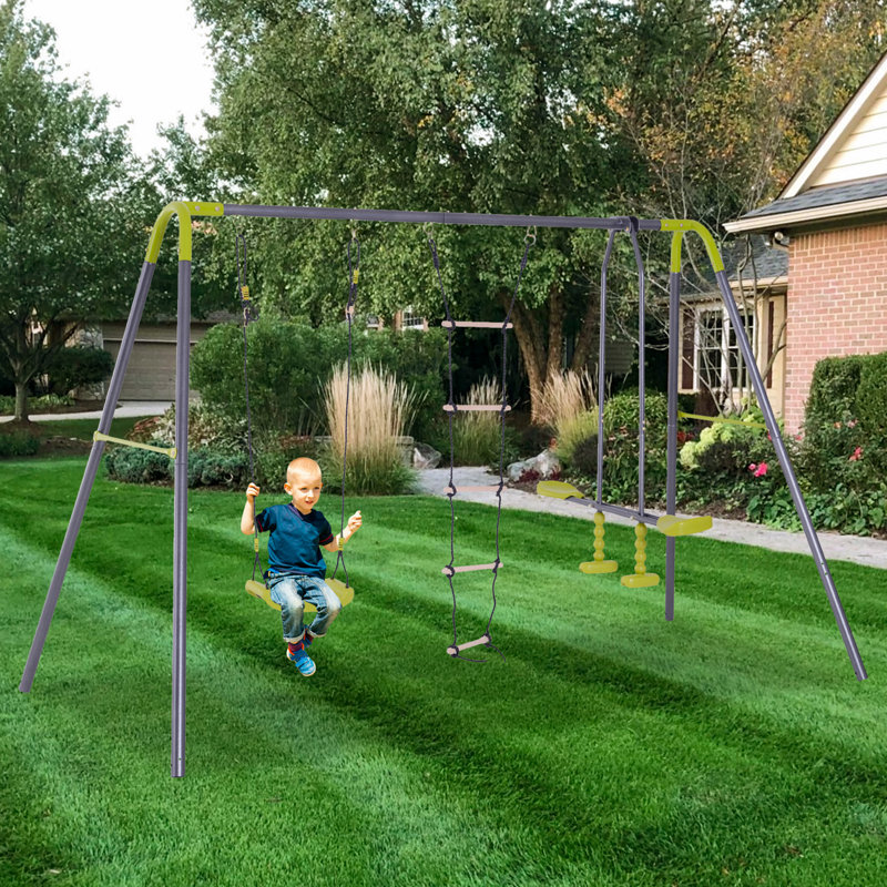 HomCom Metal Swing Set with 1 Swing(s)