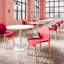 Ensemble de chaises de salle à manger 4 pièces Crimson avec siège en PP de qualité industrielle, joints renforcés,