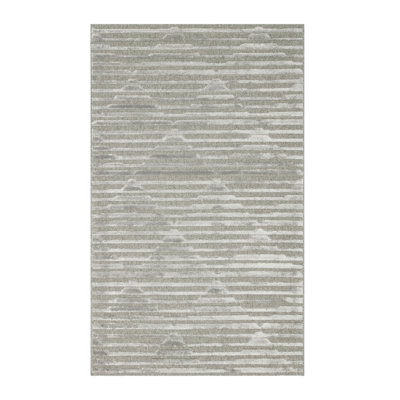 Tapis luxueux gris, 100% laine et viscose, 47,2 po x 70,9 po | Épaisseur des poils: 0,3 po, 1880 gr / m² | Nombre de fils élevé: 256 000 | Facile à nettoyer avec l'aspirateur et le détachant | Parfait pour le salon et la chambre à coucher