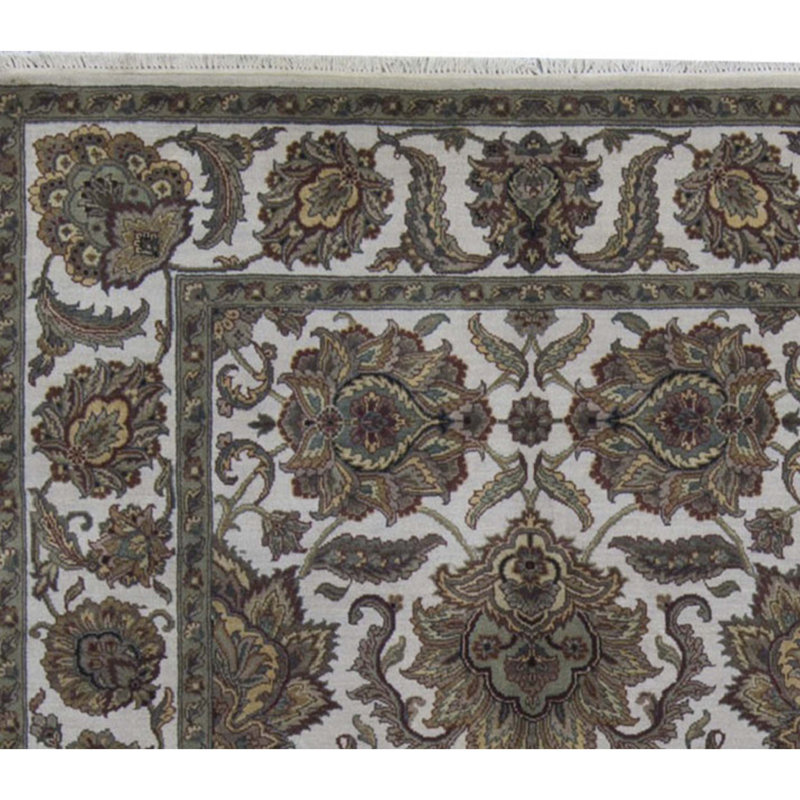 Tapis ivoire de haute qualité noué à la main Trinity