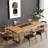 Brown Rectangular Solid Wood Dining Table-1726290172