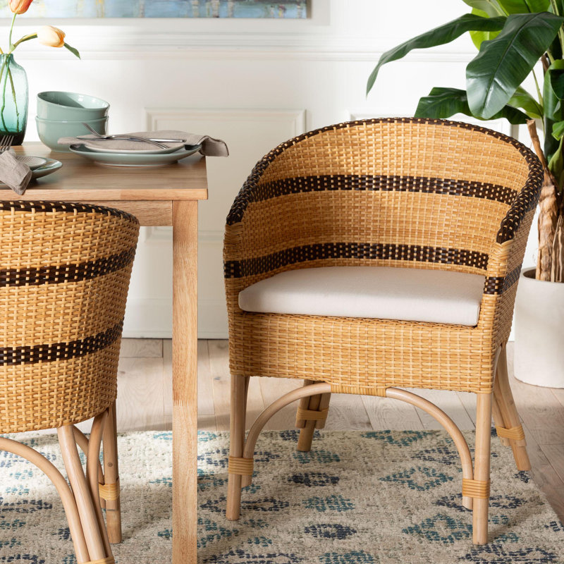 Chaise de salle à manger Bali & Pari Elma Rattan
