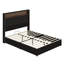 Bed Frame with USB Port,  and  Wing-Back Headboard-277968356