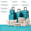 Ensemble de valises en plastique Hardshell - Valises légères et durables avec deux roulettes pivotantes, tailles de bagage à main et pour bagages-130173829