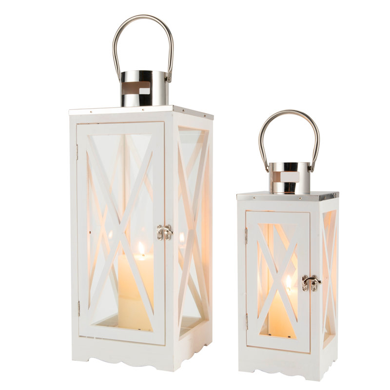 24.5'' H Wood Tabletop Lantern