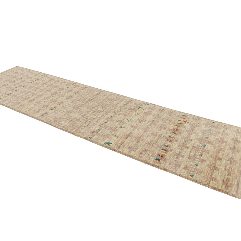 Moroccan Hand Knotted Wool Area Rug, Runner 2'6" x 10'