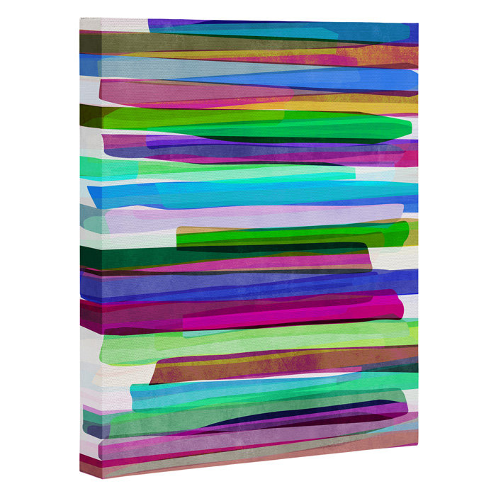 « color rayures », reproduction d’impression sur toile, H 10 po x l 8 po x P 1,5 po