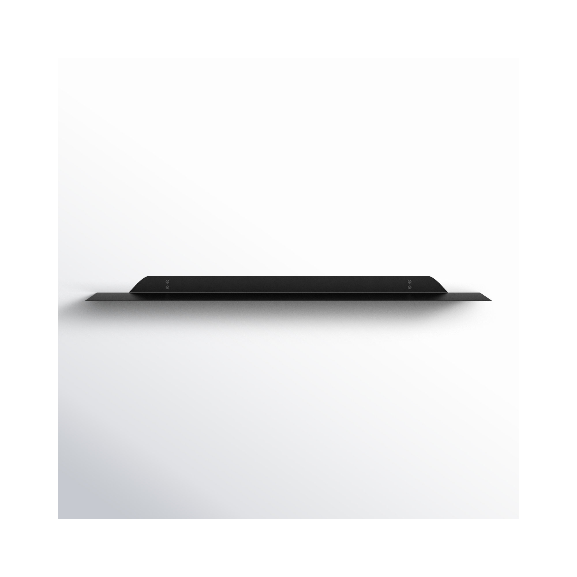 Maja Metal Floating Shelf, 1.75" H x 36" W x 6" D, Black