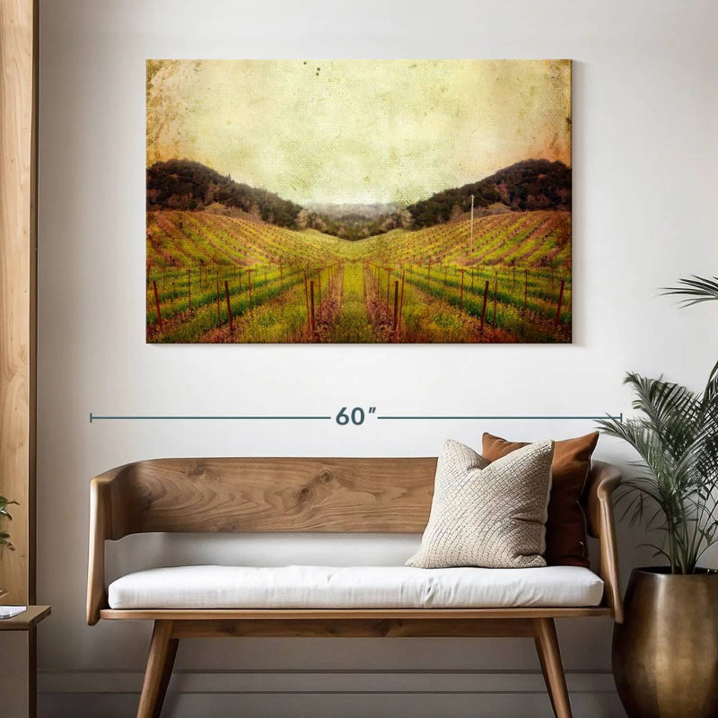 Alvord Napa Vineyard Landscape, H 32 po x l 48 po