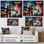 «Colorful Brooklyn Bridge - City», reproduction sur toile encadrée-1770928276-1770928287