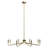 8 - Light 38"W Dimmable Classic/Traditonal Candle Style Polished Brass Chandelier for Kitchen Island.-1112113616