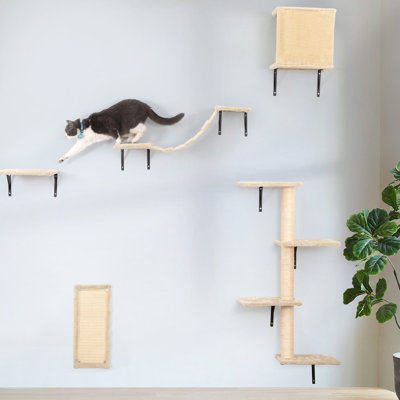 Tablettes murales pour arbre à chat