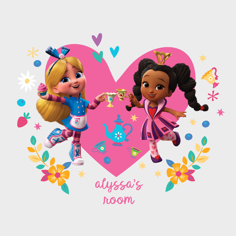 Alice's Wonderland Bakery Alphabet Peel and Stick Wall Decals