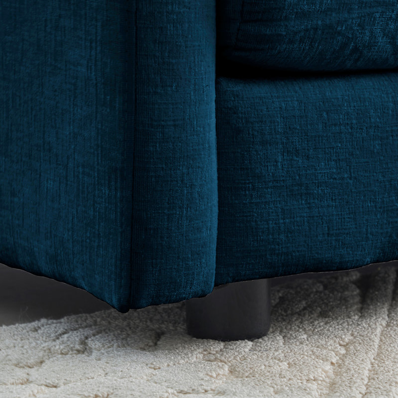 Living Room 2 In Blue Chenille Upholstery. Solid Wood Frame, Quality Sponge, Breathable Fabric For A Relaxed Vibe Home Use, Materials, Base, Upholstery, Relaxing Seat