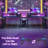 Nedyo Gaming Desk with RGB LED Light, Computer Desk with 4 Tier Reversible Storage Shelves, Hooks, Cup holder and Magnets-533530831-533530830