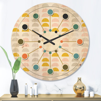 Horloge murale circulaire en bois III