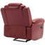 Fauteuil inclinable manuel de cinéma maison avec bande lumineuse à DEL pour le salon, la chambre à coucher, rouge vin