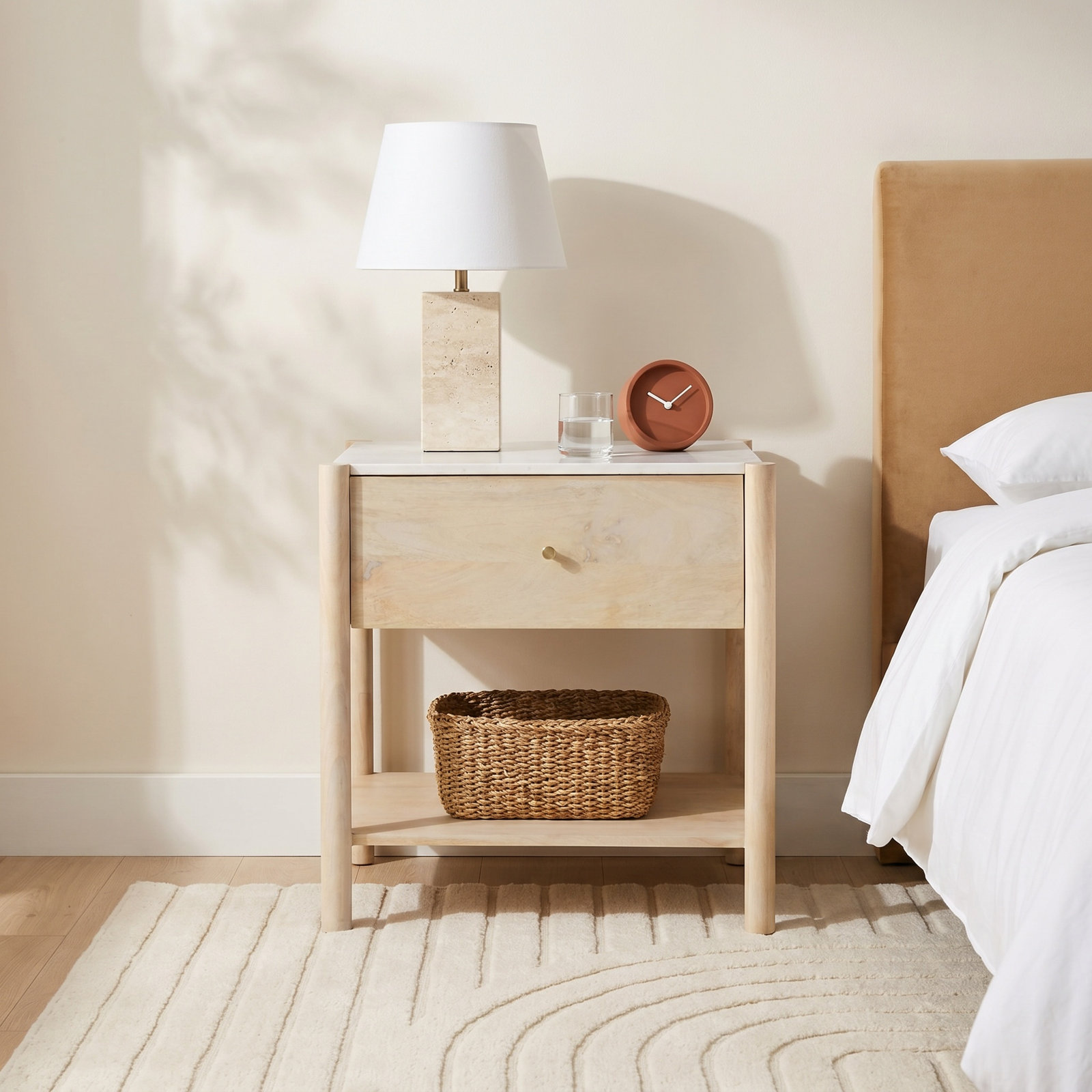 Nellie 23.5" Nightstand, Natural