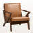 Burnsdale Tan & Dark Brown Finish Faux Leather Lounge Chair, 29.53" H X 27.95" W X 33.07" D-2024784927