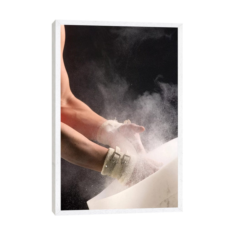 Male Gymnast Putting Chalk On His Hands, Bainbridge Island, Washington State, USA by Panoramic Images - Gallery-Wrapped Canvas Giclée on Canvas