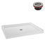 Base de douche en acrylique de coin l 48 po x P 36 po avec drain Streamline