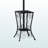 Marka Coat Rack with 8 Hooks in Black Metal, Transitional Style