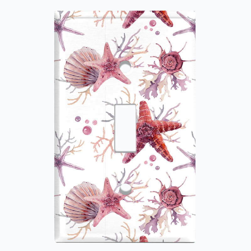Patterned 1 - Gang Toggle Light Switch Standard Wall Plate