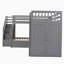 Lit superposé simple en forme de L simple avec 3 tiroirs, bureau portable et garde-robe, gris (ANCIEN SKU: LT100542AAE)-1185082800