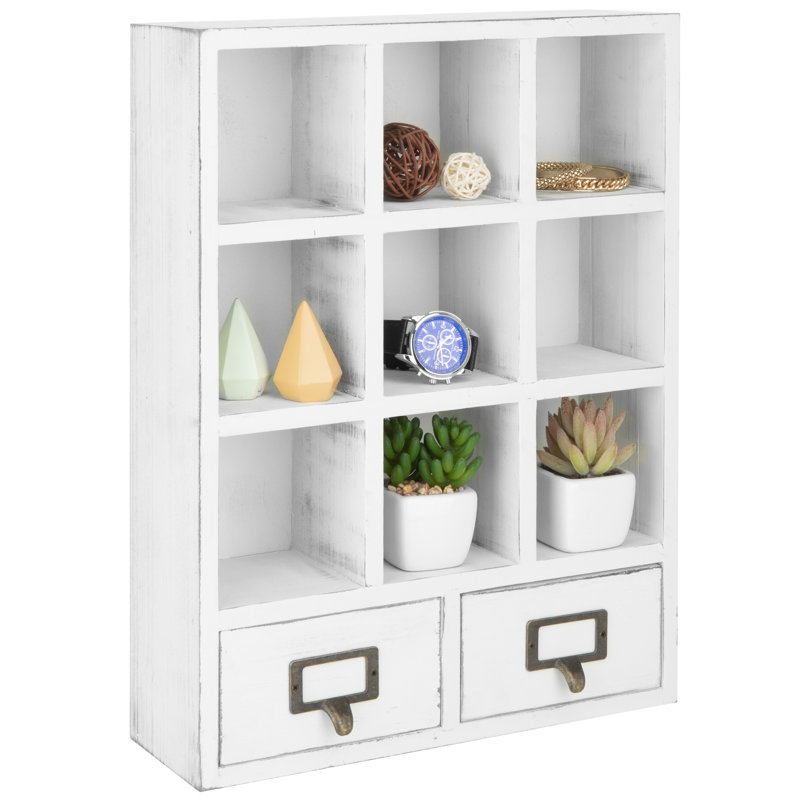 9 Piece Cube Shelf, White