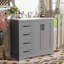 Meuble-lavabo avec lavabo en céramique, tablette réglable et 3 tiroirs-84631460