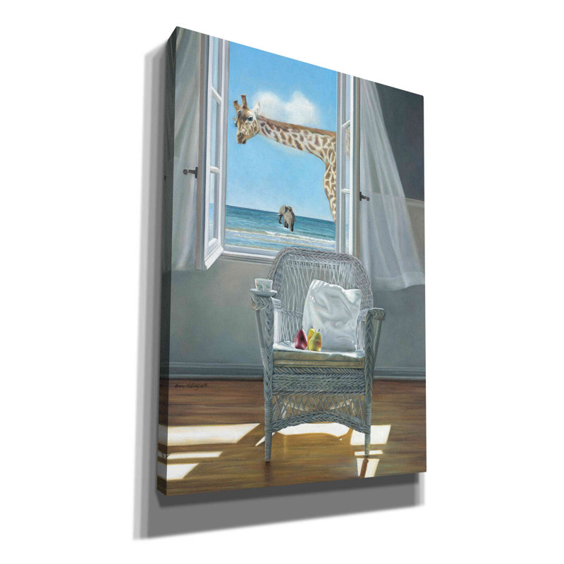«Rubberneck» par Karen Hollingsworth, art mural sur toile, H 26 po x l 18 po x P 0,75 po
