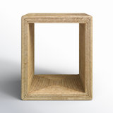 Evana Open Storage Woven End Table