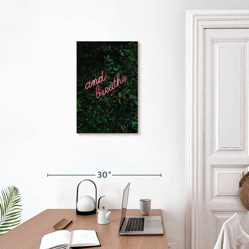 Tergel And Breathe Typography, 24" H x 16" W