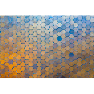 Hexagon Blocks - Wrapped Canvas Print