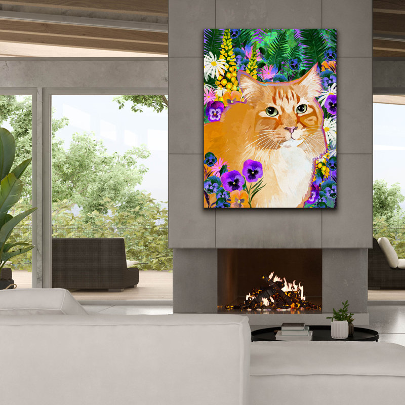 Toile épique Graffiti «Purple Pansies» par Thatgrubgirl, 40 po x 54 po, H 54 po x l 40 po