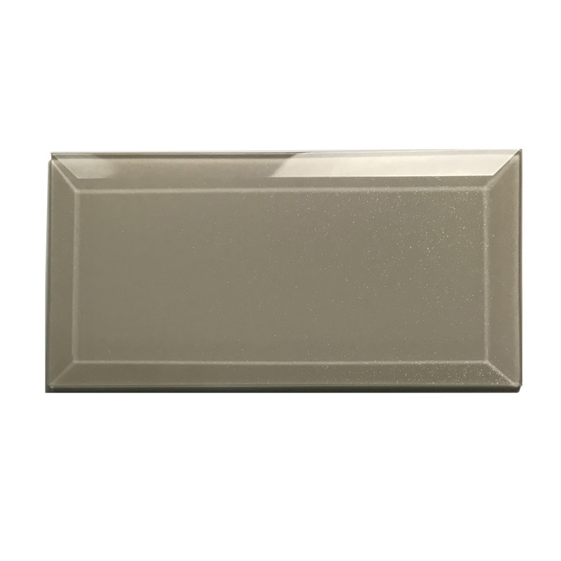 Carrelage mural de cuisine et de salle de bain en verre biseauté de qualité diamant Frosted Elegance 3 po x 6 po