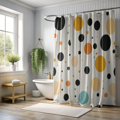 Rideau de douche à pois - Premium