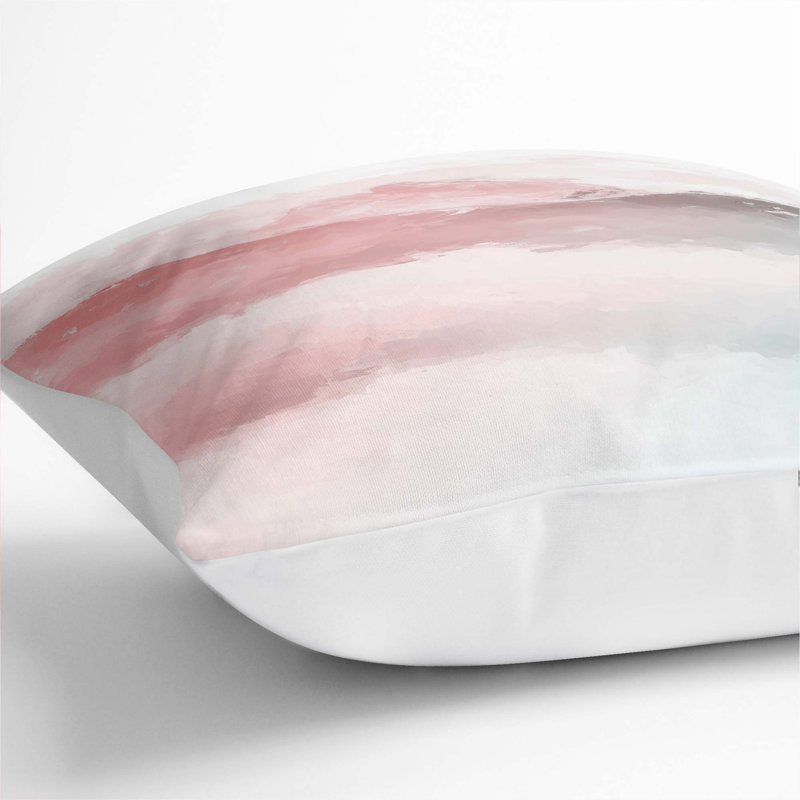 Misty Mountain Cushion with Filling, 40cm H x 40cm W x 15cm D, White