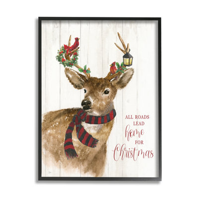 " All Roads Lead Home Christmas Deer " by Nan
