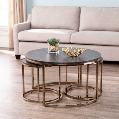 Ensemble de 3 tables basses rondes gigognes
