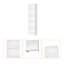 Bibliothèque blanche à 5 tablettes - Solution de rangement élégante et élégante-120653806-120653805