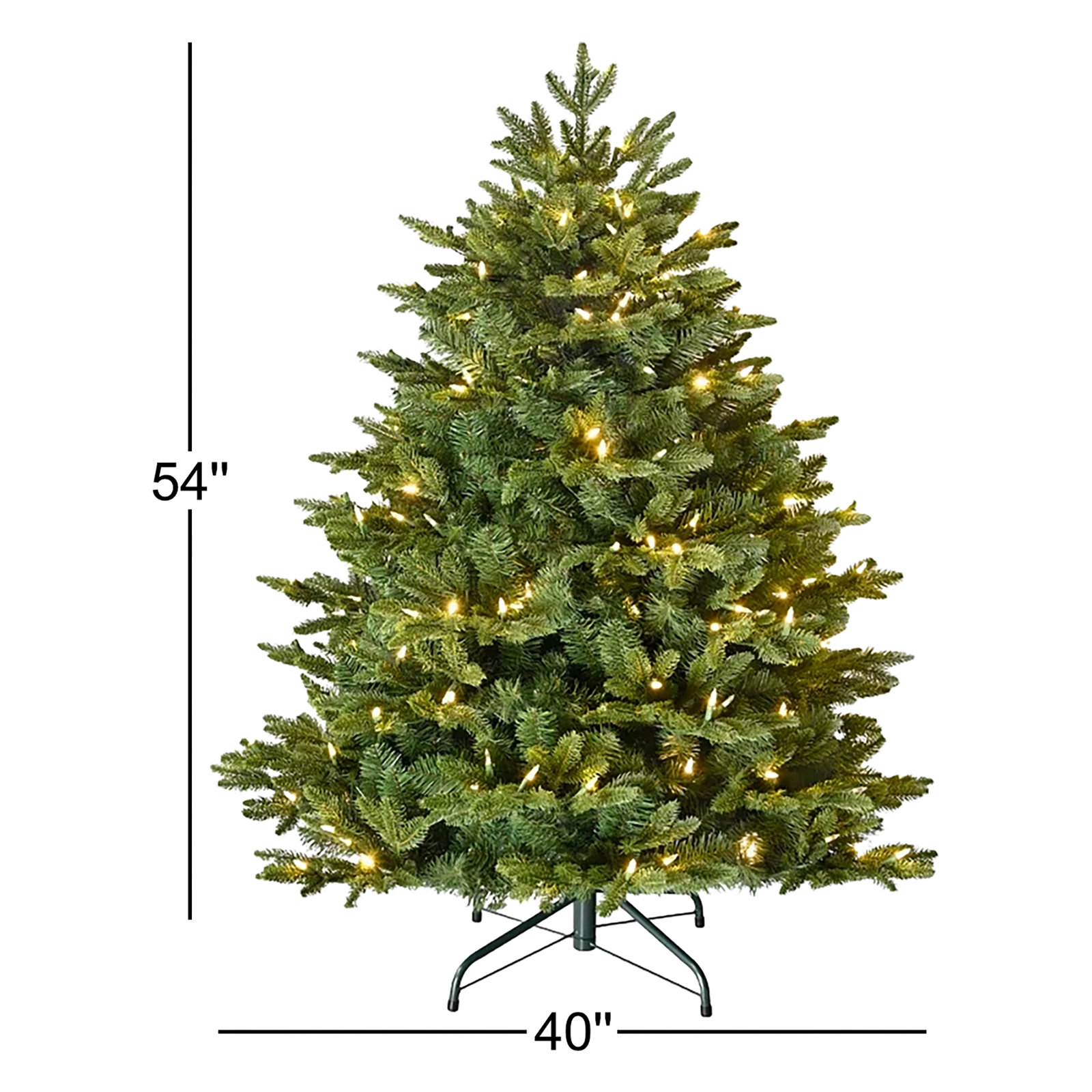 Pre-Lit Noble Fir Christmas Tree, 4.5' H