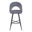 Swivel Upholstered Counter Stool with Metal Frame-1207526219