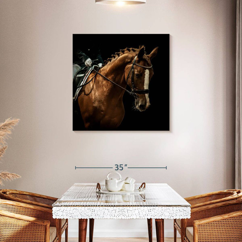 Cheval châtaignier Brampt, H 16 po x l 16 po