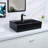 Davivy 23.6"x16.5" Black Rectangular Ceramic Bathroom Vessel Sink