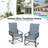 7PCS Padded PVC-coated polyester Patio Dining Set with Umbrella Hole, C-Spring Motion