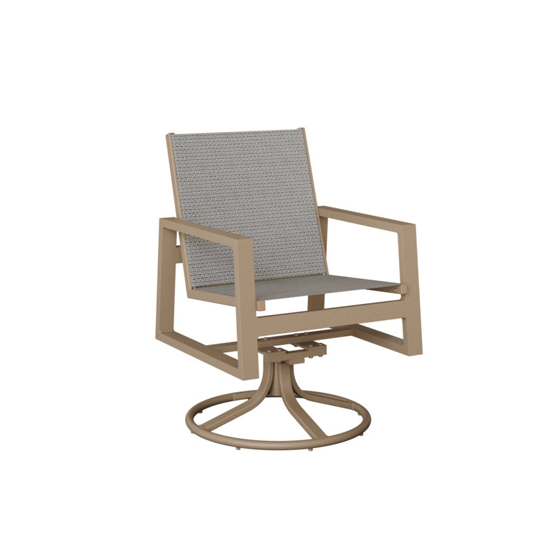 Chaise berçante pivotante berçante Vida de Berlin Gardens, Corbeau Jazzy, Chêne veiné de bois