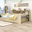 Lit de jour multifonctionnel en bois avec bureau intégré, tablettes de rangement latérales et tiroirs-1302649857-1302649863